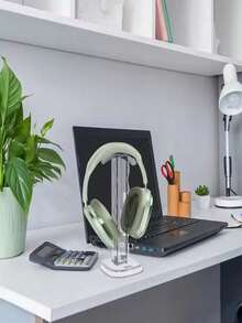 1个透明亚克力防滑稳定极简设计可拆卸游戏耳机展示支架，耳机支架，适用于头戴式游戏耳机 - 查看 4