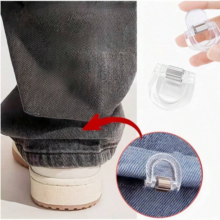 Seamless Invisible Shorts Clips | Adjustable Non-Slip Clips, Suitable For Jeans And Wide-Leg Pants | Transparent Plastic Material, Provides Strong Grip