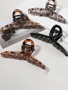 1/2 chiếc kẹp tóc kiểu retro họa tiết da báo thanh lịch, thiết kế họa tiết da báo chấm bi sang trọng, thời trang và sành điệu, phù hợp để sử dụng hàng ngày. - Nhiều màu - Xem 3