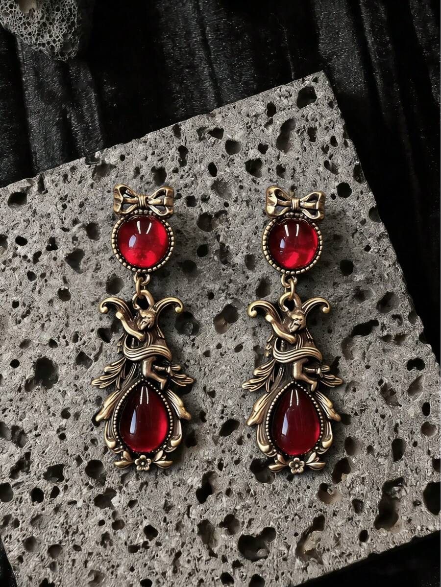 1 đôi trang sức mạ vàng thời trang, thích hợp để đeo hàng ngày, dự lễ hội, các dịp trang trọng, làm quà tặng cho vợ hoặc mẹ. - bông tai - Xem 1