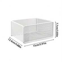 1 pieza Estantería magnética de malla de hierro, negro/blanco, adecuada para refrigerador y lavadora. Incluye cajas de almacenamiento magnéticas para guardar especias de cocina, detergente de lavandería, etc. - Multicolor - Ver 9