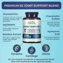 Why Not Natural Glucosamine Chondroitin MSM Joint Support Supplement 2150mg Mobility Flexibility Comfort 120 Capsules - 200克 - 查看 2