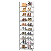 Shoe Rack10-Tier Metal Shoe Rack Narrow Shoe Rack Organizer Sturdy Shoe Shelf For Closets Entryway Bedroom Garage - Silver - 17,1W x 11,8D x 78,7H ở 10 bậc - Xem 7