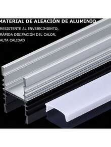 Kit de 18 Perfiles para Tiras LED | Sistema de Instalación Rápida en Cielo Falso | Decoración Moderna para Hogar - 18 piezas - Ver 3