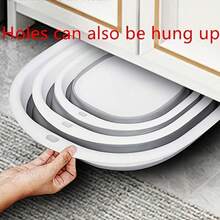 1 chậu ngâm chân gấp gọn bằng nhựa dày dặn, đa năng, có thể gấp lại, dùng để ngâm chân. - Màu Xám nhạt - Xem 5