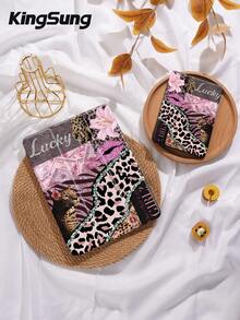 Kingsung 个性化豹纹拼贴图案平板电脑保护套，兼容 iPad 9.7/10.2/10.5/10.9/12.9/Pro 11（第十代），兼容三星 Galaxy Tab S6 Lite 10.4 英寸，兼容 Kindle Paperwhite 第十二代（2024 年款），Kindle 第十一代（2022 年款），Kobo Clara Colour，柔软防摔保护，智能支架/自动唤醒/睡眠功能 - 彩色 - 查看 9