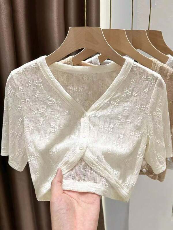 1 pieza Capa negra de encaje, chaqueta ligera y transparente tipo bolero, capa corta para vestido, verano