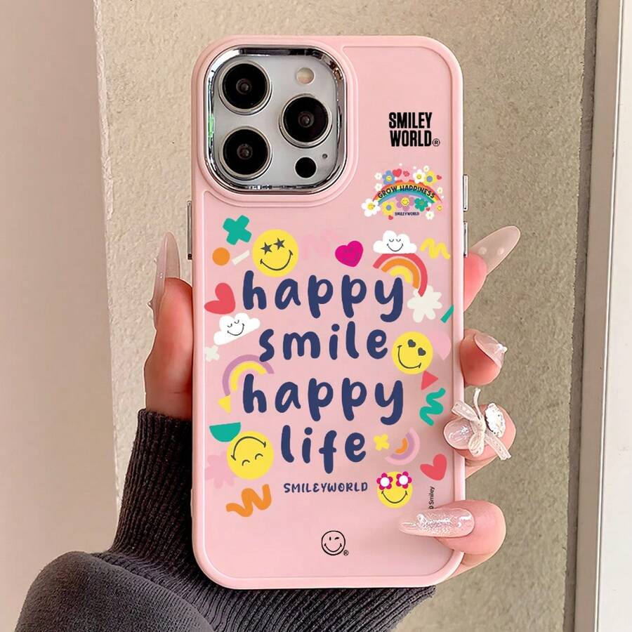 Expression Funny Smiling Face Painted Anti-Drop Phone Case Cover Compatible With Apple - Multicolor - View 1