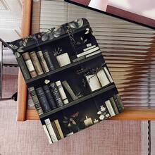 1pc Dark Academia Bookshelf Protective Cover With Pen Slot Multi-Angle Magnetic Stand Cover With Auto Sleep/Wake,Kawaii Tablet Case Compatible With IPad Pro/Air/Compatible With Samsung Galaxy A9/S9/S7/S10+/Compatible With XIAOMI Pad/5/6/7 - Multicolor - View 3