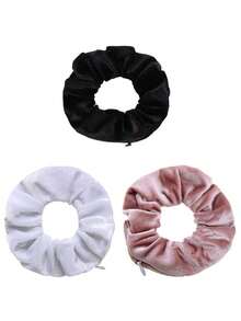 1/2/3/5/7/9/10pcs Silk Material Hair Ties With Hidden Pocket, Multi-Functional Hair Accessory Storage Bag, Portable Coin Purse, Beach Bag, Back To School Essential, Non-Waterproof Travel Supplies, Back To School Season Study Supplies, Holiday Camping Essential, Vacation Accessory, Mini Summer Style, Suitable For Women And Girls, Velvet Headband, Hidden Pocket Headband, Suitable For Storing Keys, Dollars, Lipstick And Other Small Items. - Multicolor - View 32