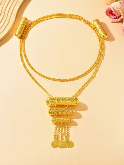 Arabic Style Gold Coin Tassel Waist Belt, Wedding Bridal Accessory, Party Dress Waist Chain, Middle Eastern Style Gift