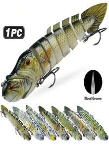 PRO BEROS 1pc Fishing Lures For Bass 13.0/16.69cm Trout Topwater Multi Jointed Swimbaits Slow Sinking Bionic Swimming Lures Bass Freshwater Saltwater Bass Lifelike Fishing Lures Kit - Multicolor - View 3