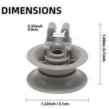 4件套洗碗机上下轮组件 611475 替换件，适用于碗碟架下层轮子，替换件号：Bsh-00611475 1559847 AH3477735 AH8727387 灰色 - 洗碗機配件 - 查看 4