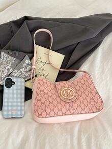 New Luxury Solid Color Versatile Women Shoulder Bag - Pink - View 9