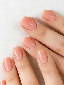 ARTAUG 144pcs Assorted Nude Glossy Wearable Short Square Fake Nails, Cute Artificial Nails Gift For Women & Girls - Multicolor - View 6