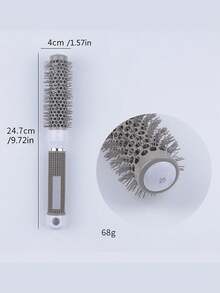 1件裝灰白色陶瓷鋁管髮刷套組，含捲髮刷、圓梳、直梳，附清潔爪，適用造型與吹乾，髮梳、邊緣刷、理髮梳、解結刷、球梳、迷你髮刷套組、木梳、捲髮刷、理髮設備、旅行必備、髮型造型、貼腦刷、造型刷、捲髮梳、女性用髮刷、美髮用品、美髮工具、理髮師配件、理髮店設備 - 彩色 - 查看 16