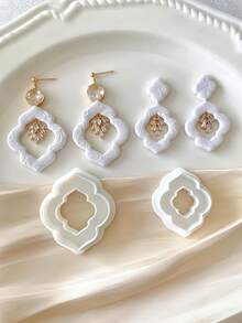 1pc Moroccan Geometric Polymer Clay Cutters Polymer Clay Jewelry Making, Polymer Clay Stud Earring Making Tool, Clay Jewelry Making Kit - Moroccan Geometric - View 7