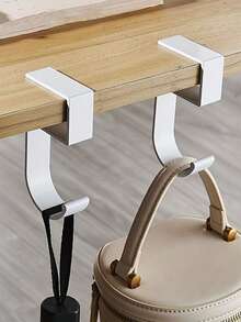 2pcs/1pc 5-Shaped Desk Edge Hanging Hook, Student/Office Detachable Handbag Holder Rack, Desk Organizer - Multicolor - View 15