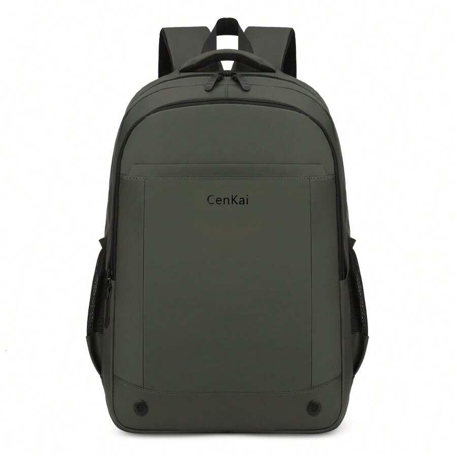 Men's Backpack, Student Bookbag, Street Casual Commuter Travel Bag, Large Capacity, Ultra-Thin, Lightweight - Green - View 1