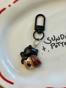 这款可爱的卡通猫咪钥匙扣是咖啡爱好者的迷人配饰。它既是完美的礼物之选，也是时尚的包包挂饰，更是任何咖啡店的绝佳点缀。这款钥匙扣是节日送礼的热门之选，也是学生和朋友背包装饰、同事纪念品的理想之选，更是提升包包外观的创意之选。 - 彩色 - 查看 6