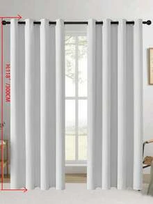 1件装经典款遮光隔断帘 - 隔音隐私帘，顶部带金属环 - 高精度平纹涤纶面料，适用于卧室、露台门 - 四季通用无绳田园风窗帘，卧室和客厅适用 - 白色 - 查看 32