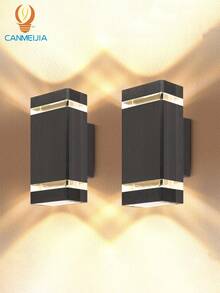 Customizable Outdoor Wall Lamp, Acrylic Rectangular/Cylindrical Appearance, Indoor/Outdoor Home Decor Lighting, LED E27 Bulb Suitable For Patio, Staircase, Street, Indoor/Outdoor, Living Room, Bathroom, Kitchen, Bedroom, Corridor - E27 Outdoor Wall Lamp - View 2