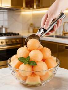 1个不锈钢双用途冰淇淋勺，可用作冰淇淋勺、瓜球勺、多功能冰淇淋勺、水果冰淇淋勺、水果雕刻刀、冰淇淋勺、甜点工具，适用于派对聚会、毕业季、礼品、生日等场合。 - 彩色 - 查看 5