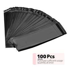 100个装，尺寸为6.4厘米宽 x 22厘米长，半透明PVC纹身机袋，带自粘封口，黑色 - 黑色 - 查看 9