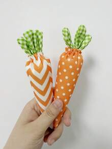 5pcs Soft Artificial Carrots Suitable For Easter Bunny Centerpieces, Spring Table Decorations, Birthday Party Supplies - Realistic Plastic Carrot Decorations For Home - Spring Tableware Gift - Multicolor - View 4