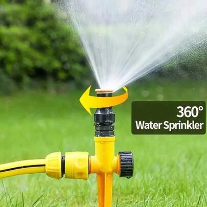 OBOVAY 360° Rotating Automatic Sprinkler - Dual-Use Adjustable, Suitable For Lawn, Farmland And Greenhouse Irrigation - Greenhouse Sprinkler | Dual Nozzle | Versatile, Lawn Sprinkler