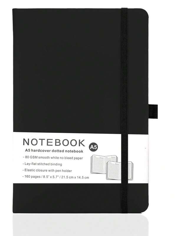 2pcs/1pc A5 Lined Notebook - Hardcover, Writing Pad For Notes, Journals, Sketches, School, Office, And Personal Use - Durable, Portable