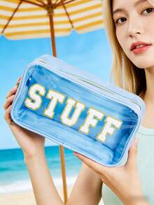 4件装畅销透明防水化妆包，多功能旅行收纳袋，送给朋友和母亲的理想礼物 - 彩色 - 查看 3