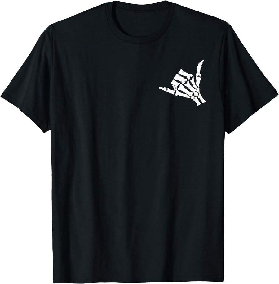 Send It No Victory Without Sacrifice Hand Bone (2 Sides)-Shirt - 黑色 - 查看 1