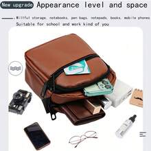 2pcs/Set Men's Mini Crossbody Bag And Coin Purse, Waterproof Adjustable Shoulder Strap, Travel Essential, Summer Accessory, Student Supplies, Graduation Gift - Multicolor - View 6