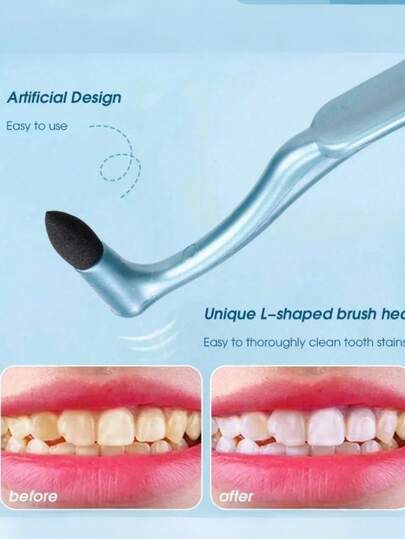 1 Set Manual Teeth Stain Remover And Polishing Kit - Home Dental Plaque Cleaner, Teeth Whitening, Alternative To Floss, Prevent Halitosis, No Power Needed, Suitable For Bathroom Use