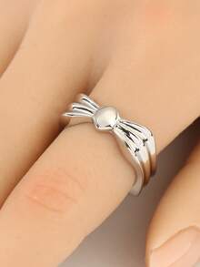 1 Elegant And Sophisticated Bow Ring With An Open Mouth, Exquisite And Luxurious, Versatile For Daily Wear By Women, Can Be Given As A Gift To Friends Or Lovers - Bow Ring - View 6