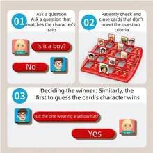 Who? Game For Birthday Gifts, Interactive Logic Deduction Party Game With 96 Cards, Fun Party Activity For Adults & Friends - Random Style - Multicolor - View 5