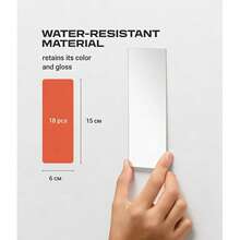 18pcs Self-Adhesive Mirror Tile/Indoor Mirror Sticker, "Brick" Style, 6 X 15cm, Decorative Wall Sticker/Indoor Wall Mirror, Rectangular - Silver 18pcs - View 6
