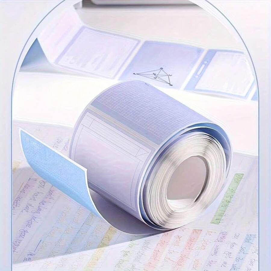 256pcs Tear-Off Curly Sticky Notes, Student Memo Stickers, Index Stickers, Reusable Strong Adhesive - Pink - View 1