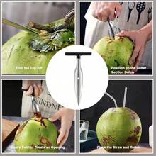 Dụng cụ mở dừa bằng thép không gỉ, thích hợp cho nước dừa non Thái Lan, dụng cụ tạo lỗ tiện lợi và thiết thực. - Nhiều màu - Xem 4