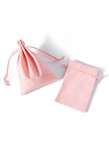 10pcs Ultra-Thin Fiber Jewelry Pouches, Jewelry Packaging Bags, Jewelry Gift Bags, Wedding And Birthday Candy Bags, Earring Zipper Storage Bags, Bracelets And Necklaces, Holiday And Festival Gift Packaging Bags - Multicolor - View 2