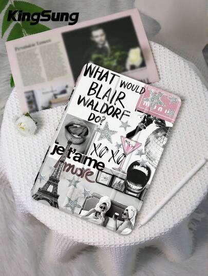 Kingsung Personal Urban Collage Pattern Tablet Protective Case,Compatible With IPad 9.7/10.2/10.5/10.9/12.9/Pro 11, 10th Gen,Compatible With Samsung Galaxy Tab S6 Lite 10.4 Inch,Compatible With Kindle Paperwhite 12th Gen 2024,Kindle 11th Gen 2022,Kobo Clara Colour,Soft Anti-Fall Protection,Smart Stand/Automatic Wake Up/Sleep