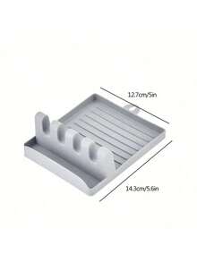 1个多功能硅胶勺/铲架，餐具架，多功能厨房工具收纳架 - 彩色 - 查看 3