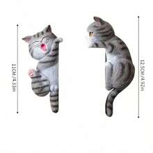 1 Set Adorable Cat Wall Decor - Cute Pet Switch Decor, Corner Decor, Outlet Cover Cat Decor, Interesting Design, Holiday Decor, Gift, Suitable For Any Home Decoration - one-size - View 7