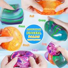 随机流线型图案冰块挤压玩具，减压玩具，热门方块棉花糖挤压玩具，跨境新款冰块棉花糖减压玩具 - 彩色 - 查看 2