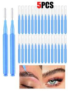 200件套带盖眉刷套装，包含眉毛修剪器、睫毛夹、染色工具、眉睫造型配件 - 彩色 - 查看 15