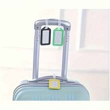 6 Different Mixed Colors, Suitcase And Luggage Tags. Luggage Tag Card Set With Labels, Suitable For Marking Various Items, Multilingual Pre-Printed Text, Multiple Colors, Applicable To Bags And Accessories, Suitcases And Luggage, Multi-Functional Marking Tags, Colorful Plastic Luggage Tags, With Airplane Design - 隨機顏色(6個標籤+6根紮帶) - 查看 3