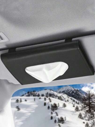 Universal Car Diamond Visor Tissue Box - Multi-Purpose Storage, Can Store Sunglasses, Masks And Other Items, Durable PU Leather, Soft Lining, Hook And Loop Closure, Back Clip Installation, Seat Back Car Tissue Box, Convenient Installation In Door, Sunroof And Other Locations, Smooth Extraction, No Obstruction Of Vision, Hanging Storage Bag, Multiple Colors Available