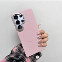 Galaxy S25 Ultra S24 Ultra S23 A17 A07 A56 A36 A26 A16 A54 手机磨砂防摔磁吸保护壳 - 粉色 - 查看 5