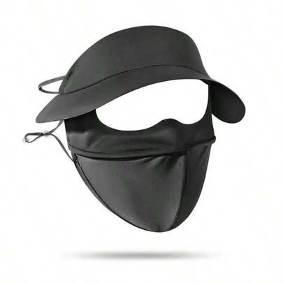 1件装新款比基尼防晒面罩，女士夏季全脸防紫外线面罩，户外冰丝遮阳帽，男女通用面罩